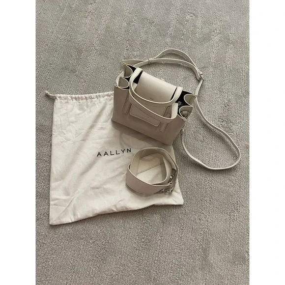 AALLYN Stella Satchel Mini Shoulder Bag Purse With Dust Bag - Picture 1 of 14